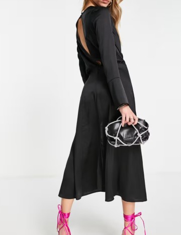 Rochie midi ASOS, negru