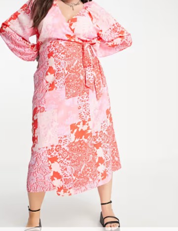 Rochie midi ASOS, mix culori