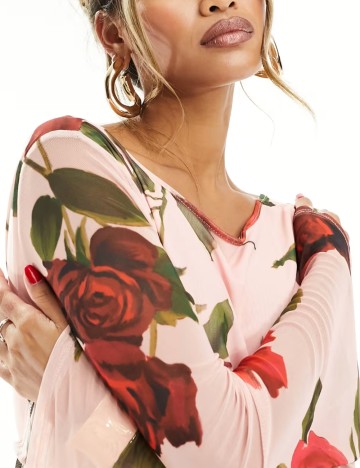 Rochie maxi ASOS, roz