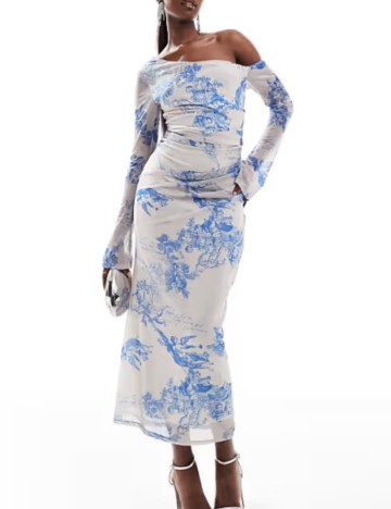 Rochie midi ASOS, mix culori