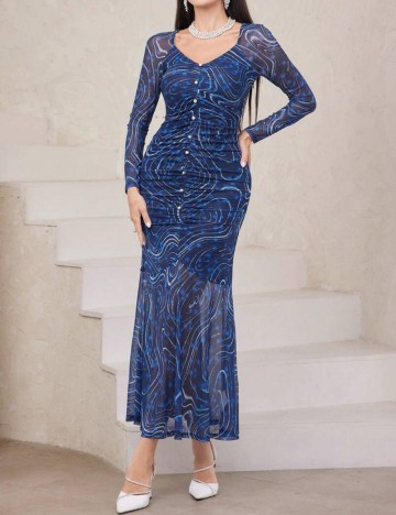 Rochie maxi Shein, albastru