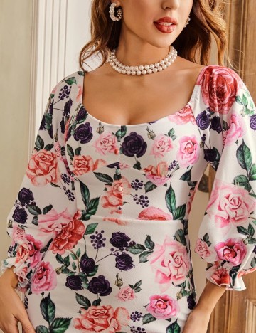 Rochie midi Shein, alb