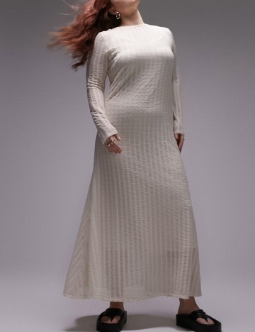 Rochie maxi Topshop, crem