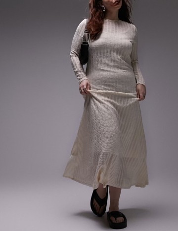 Rochie maxi Topshop, crem