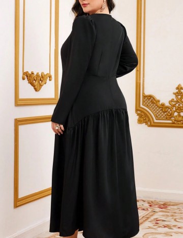 Rochie midi Shein Curve+, negru