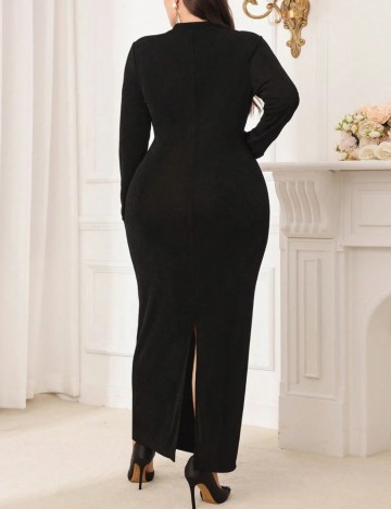Rochie maxi Shein Curve+, negru