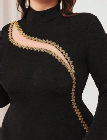 Rochie maxi Shein Curve+, negru