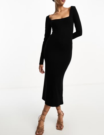 Rochie midi ASOS, negru