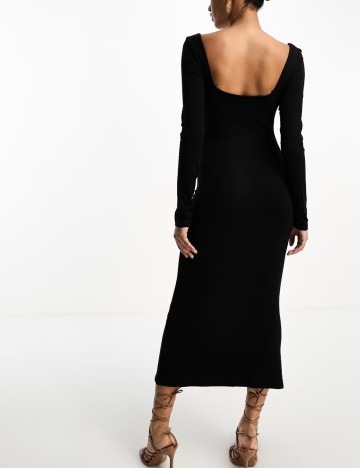 Rochie midi ASOS, negru