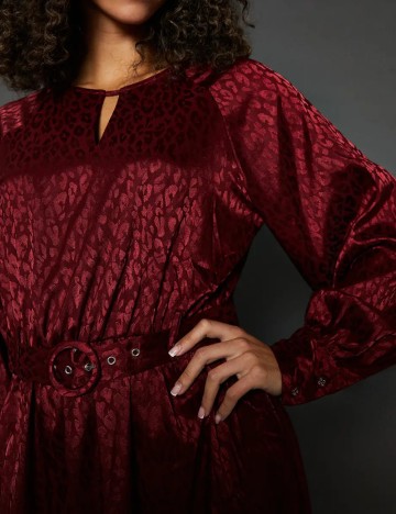 Rochie midi Wallis, vișiniu