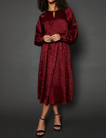 Rochie midi Wallis, vișiniu