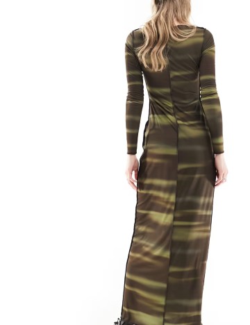 Rochie maxi Collusion, kaki