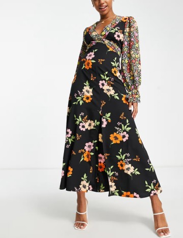 Rochie maxi ASOS, mix culori