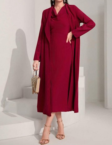 Set Rochie și Cardigan Shein, vișiniu