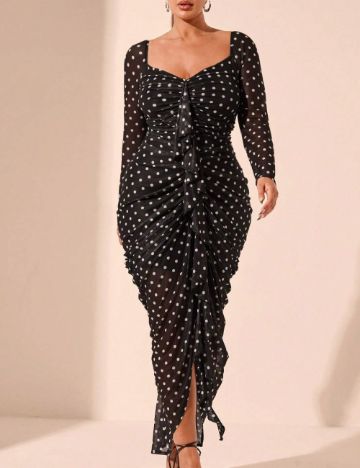 Rochie maxi Shein Curve+, negru