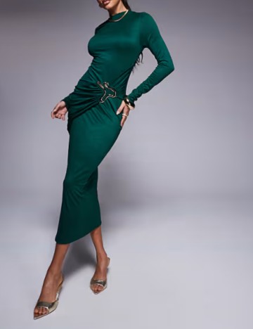 Rochie midi ASOS, verde