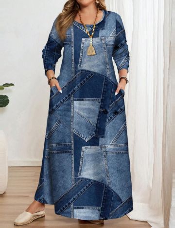 Rochie maxi Shein Emery Rose, mix culori