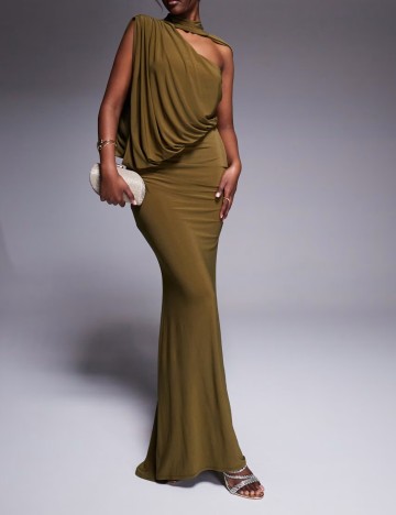 Rochie maxi ASOS, kaki