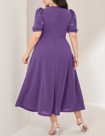 Rochie midi Shein Curve+ Modelyn, mov