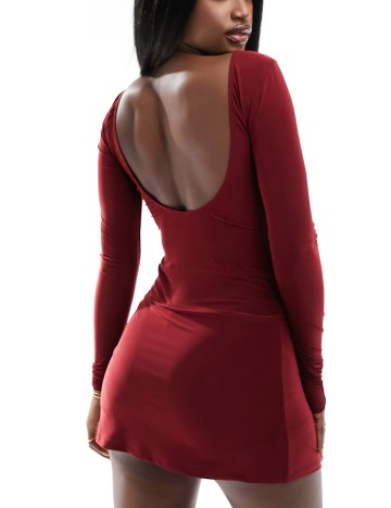 Rochie tip salopetă ASOS, vișiniu