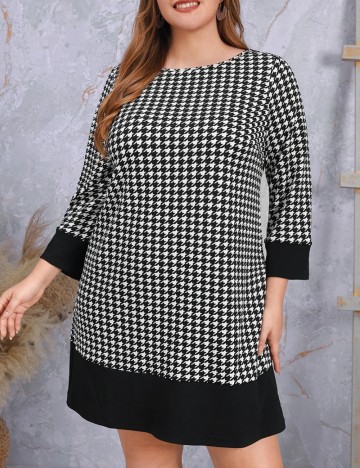 Rochie mini Shein Curve+, mix culori