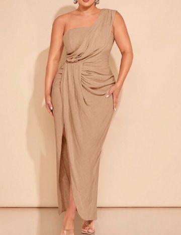 Rochie maxi Shein Curve+, maro