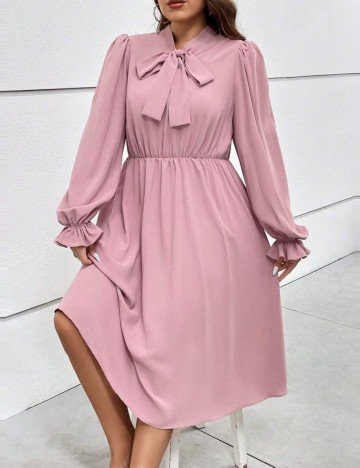 Rochie midi Shein Curve+, roz