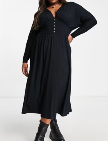 Rochie midi ASOS, negru