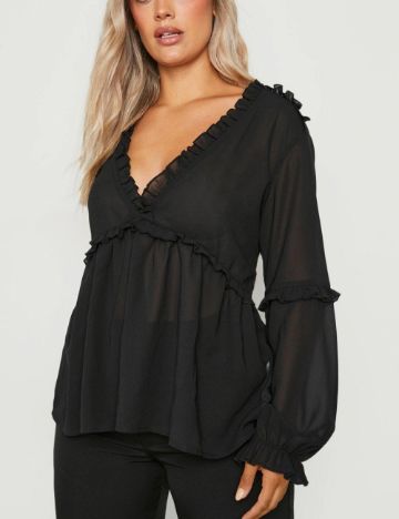 Cămașă Boohoo, negru