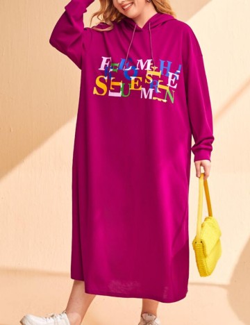 Rochie maxi Shein Curve+, roz