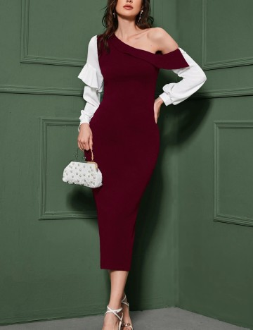 Rochie midi Shein, vișiniu