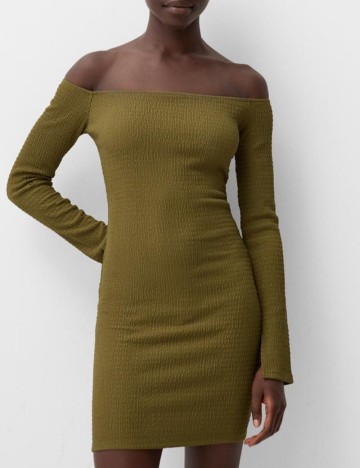 Rochie mini Bershka, kaki