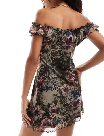 Rochie mini Reclaimed vintage, mix culori