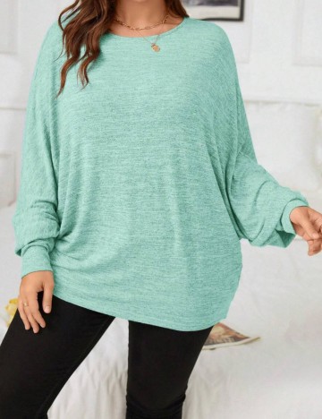 Bluză Shein Curve+, albastru