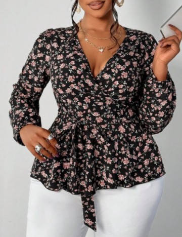 Cămașă Shein Curve+, negru