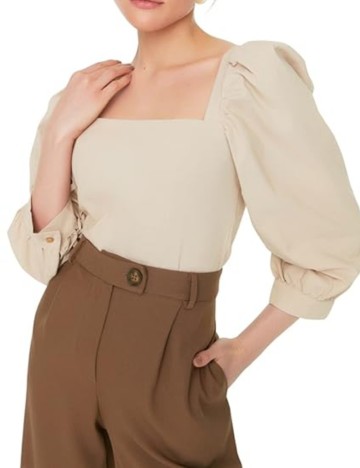 Cămașă TRENDYOL, bej