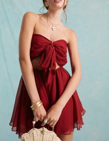 Salopetă scurtă ASOS, vișiniu