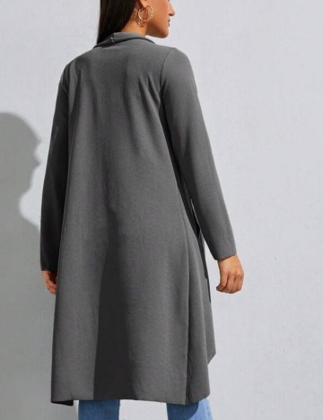 Cardigan lung Shein Curve+, gri