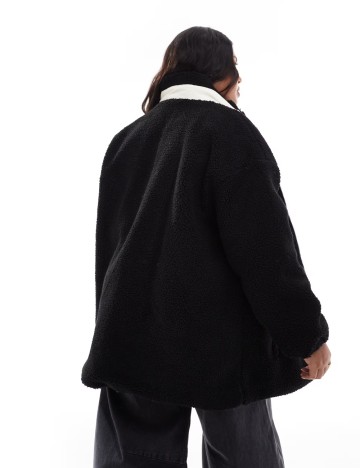 Jachetă de blană Only, negru