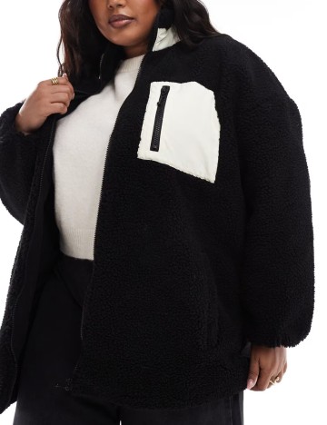 Jachetă de blană Only, negru