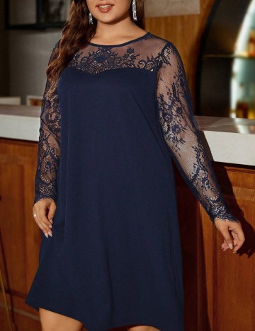 Rochie mini Shein Curve+, albastru