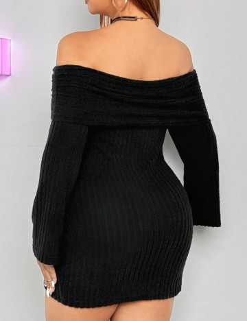 Rochie mini Shein Curve+, negru