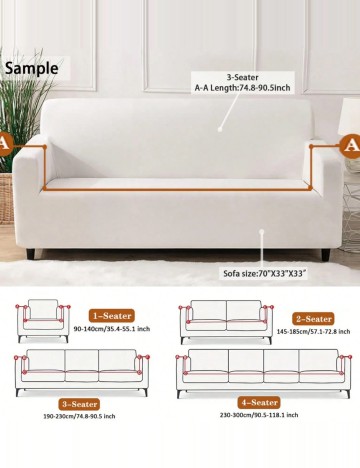 Husă de canapea Shein, alb