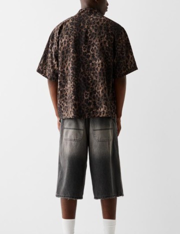 Cămașă cu mânecă scurtă Bershka, mix culori