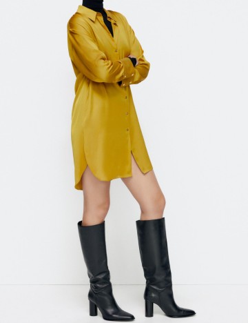 Cămașă lungă Zara, galben