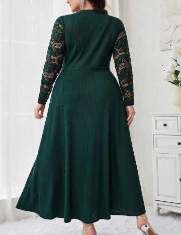 Rochie midi Shein Curve+, verde