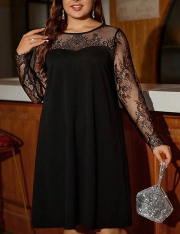 Rochie mini Shein Curve+, negru