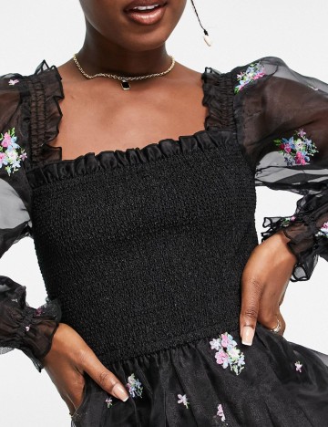 Rochie mini Miss Selfridge, negru