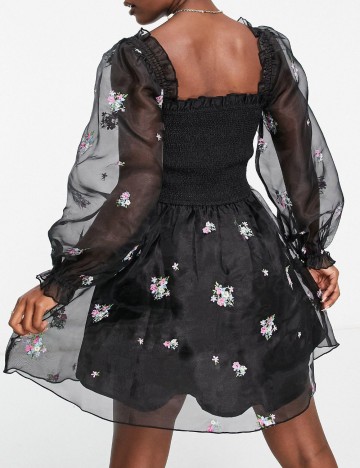 Rochie mini Miss Selfridge, negru