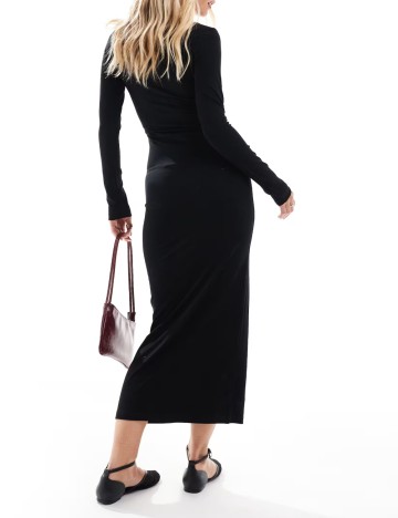 Rochie maxi Miss Selfridge, negru